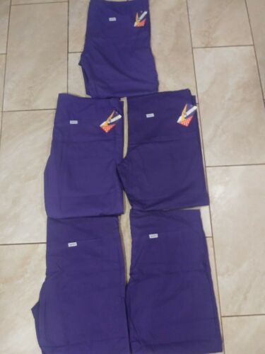 5 X -Large Scrub Pants Unisex Size XL Moisture Control (Purple) Lot
