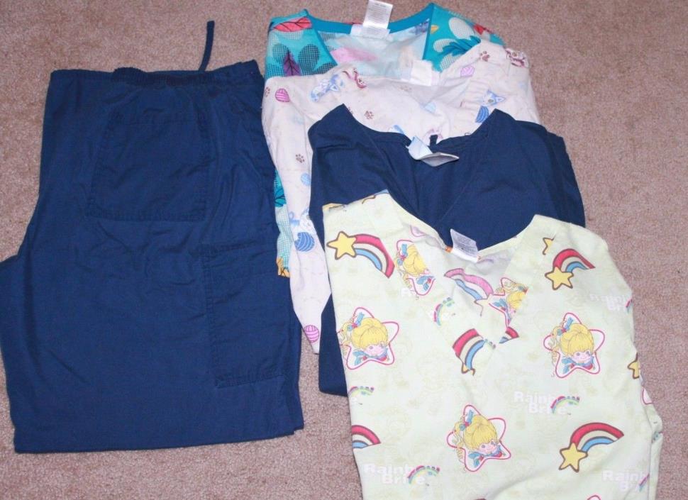5 Pieces - Womens Scrubs (Rainbow Brite and various prints)
