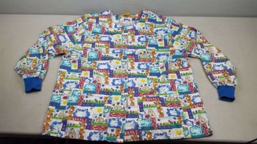scrubs station brand Bees Bears And Honey Button Up Scrub Jacket Size XL