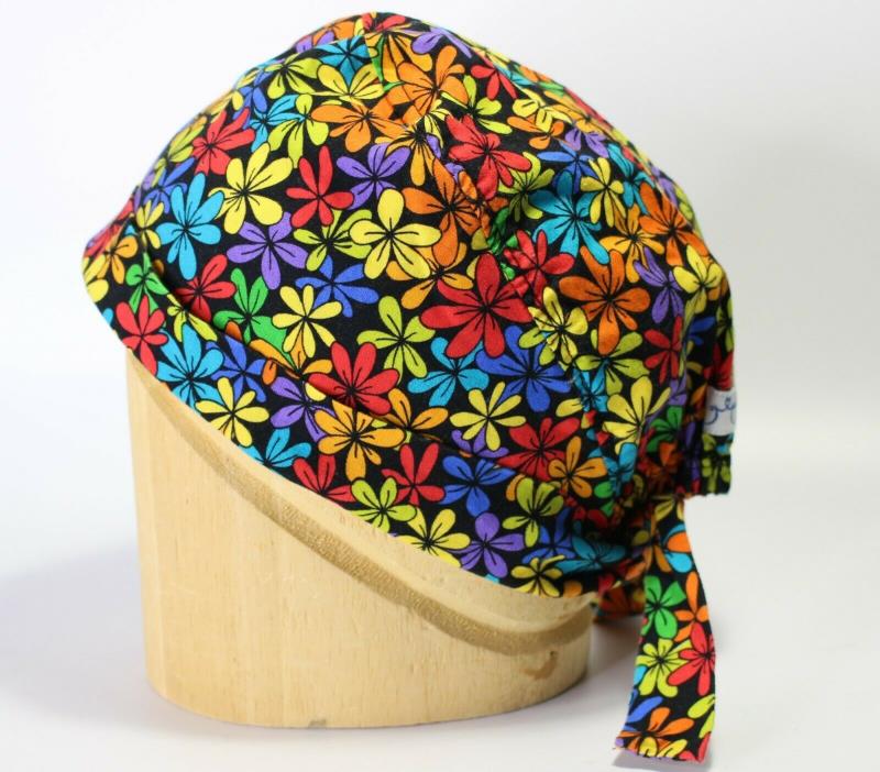 Surgical Scrub Cap[ Womens Multi-Colored One Size 100% Cotton