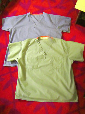 Two Blue Size Extra Large XL Unisex Scrubs Tops (Shirts) Fashion Seal/Unitex