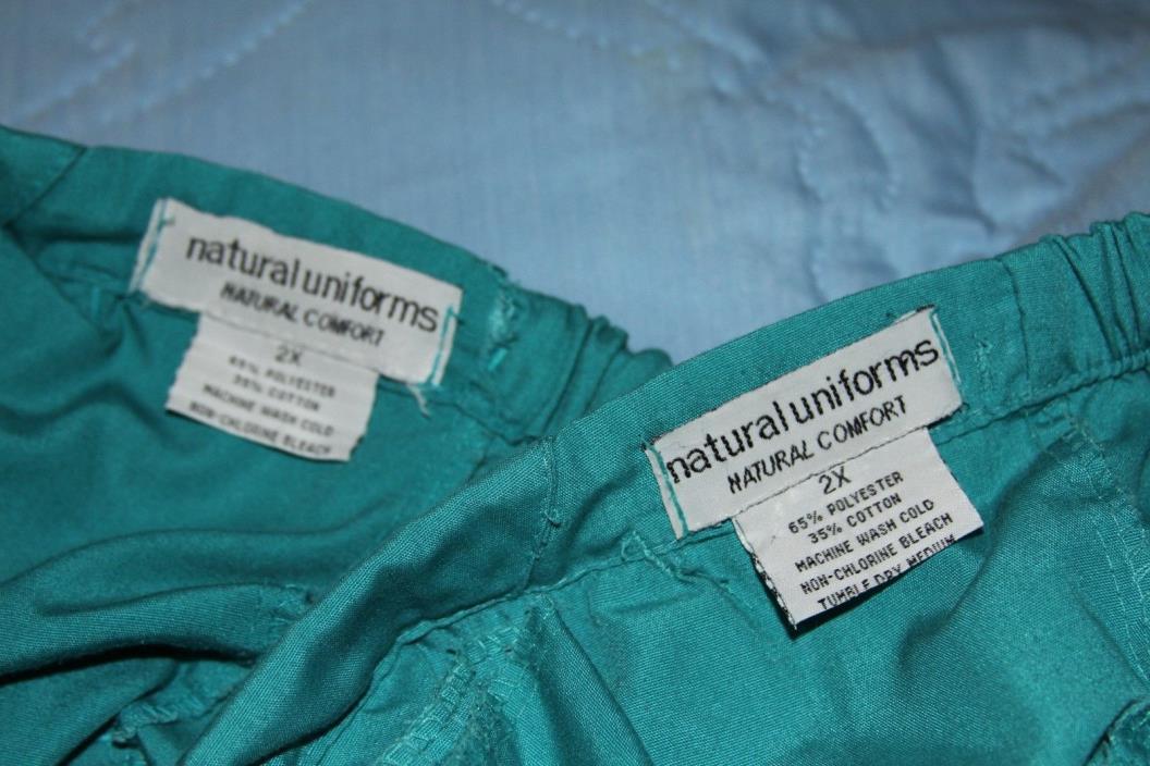 Uniform Scrubs Bluegreen Natural Uniform Brand 2X