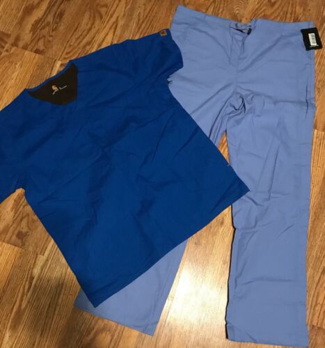 Carhartt Scrub Set Royal Blue Set Lot Small NWT