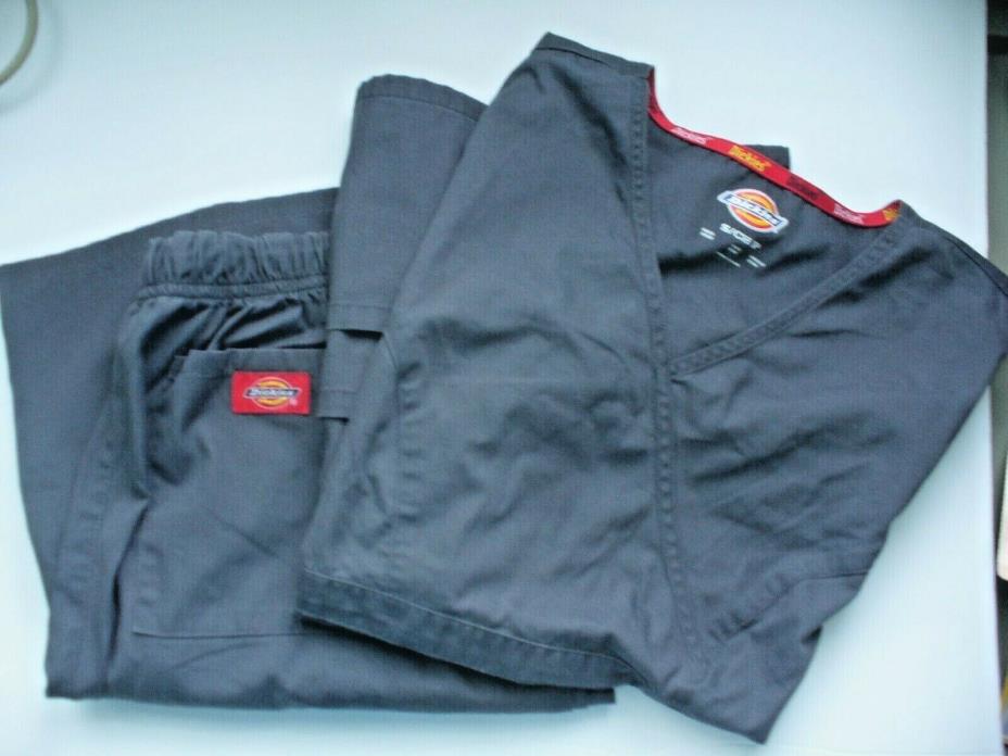 Dickies Womens Grey Scrubs Set Small