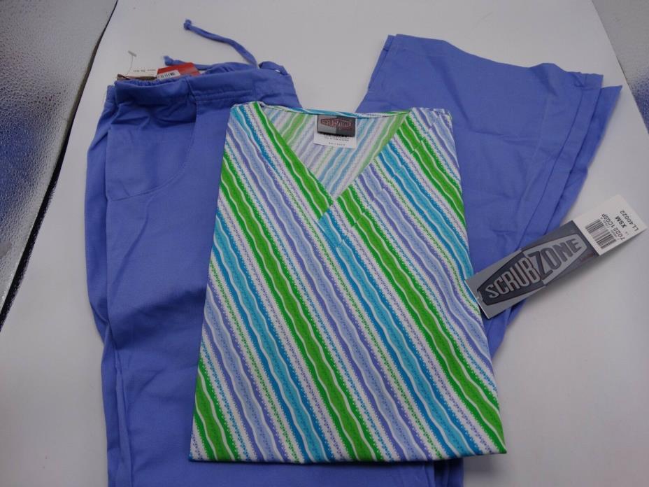 Medical Scrub Set ScrubZone Top 70221 & Dickies Pant 51201 XS New