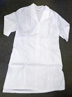 Nurse Uniform Usher Dress Premier White Pointed Lapel Collar #4580 Size 48 New