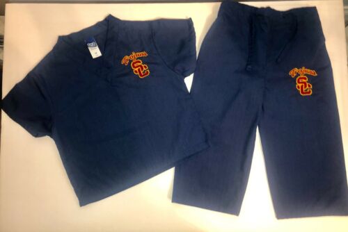 Toddler Size USC TROJANS SCRUBS Doctor Nurse Medical 2 Pc Exc Condition XS 3T-4T