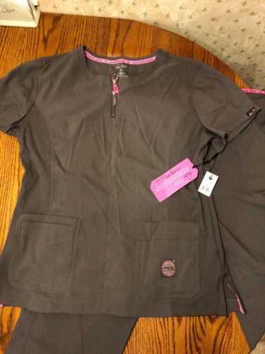 New XL KOI Lite Womens Scrub Set Steel Gray Hemmed To 29” Inseam.See Description