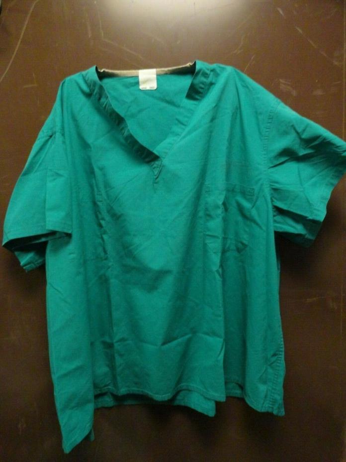 US Military Surplus Hospital Surgical Medical Scrubs Green 3XL Reversible Top