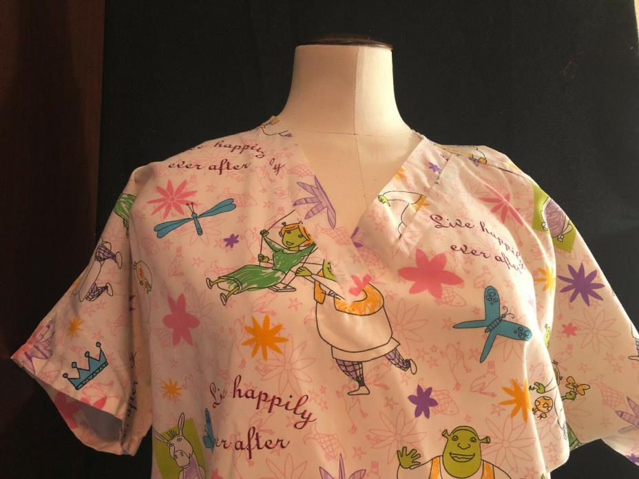 Scrubs Scrub Shrek 2 Cartoon Toon Live Happily Ever After Pink Small S