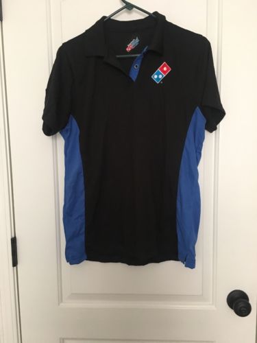 Domino's Gear Pizza Women's Uniform Employee Work Polo Shirt Top Sz M Clothes