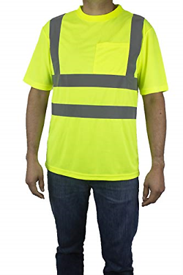 Kolossus 100% Polyester ANSI II Compliant High Visibility Short Sleeve Safety S