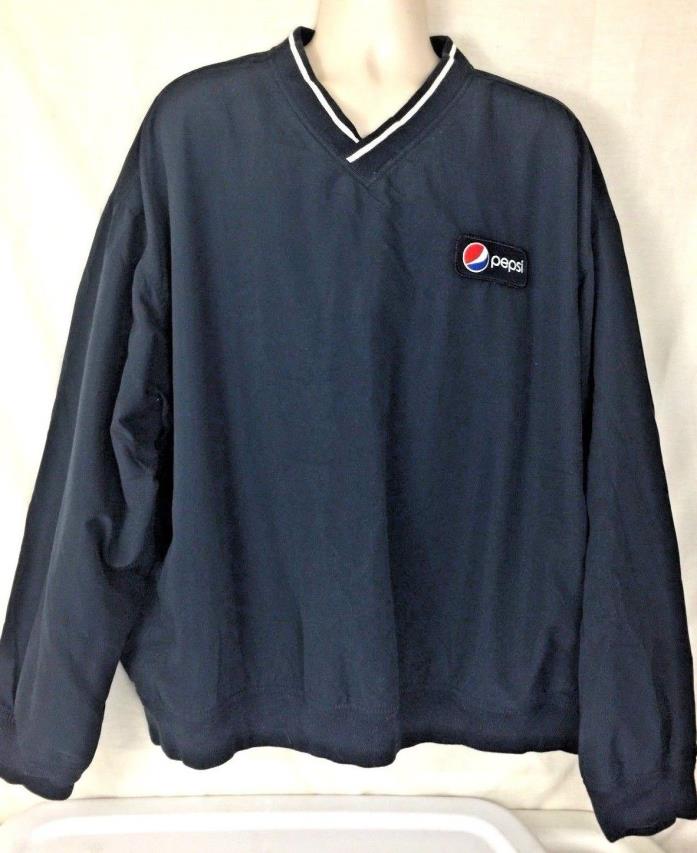 Pepsi Pullover Shirt Lined Windproof Employee Uniform Mens 2XL