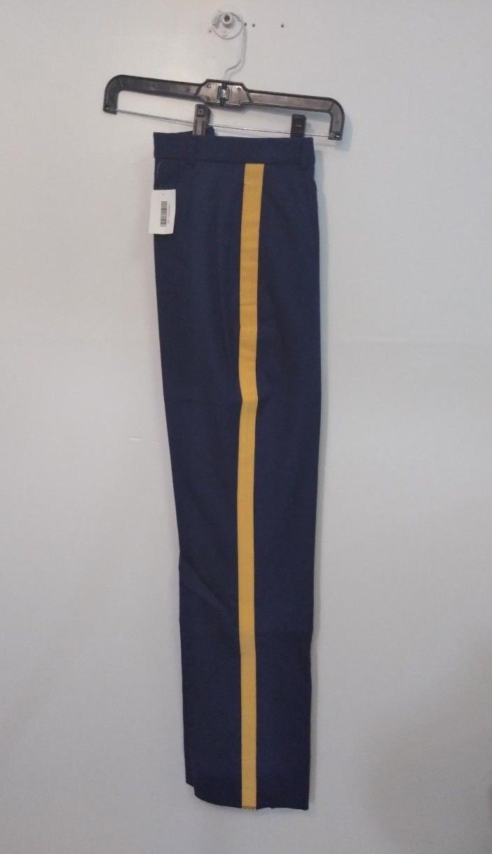 NEW US ARMY Dress Blue Uniform Pants, Trousers, Slacks Gold/Yellow Stripe