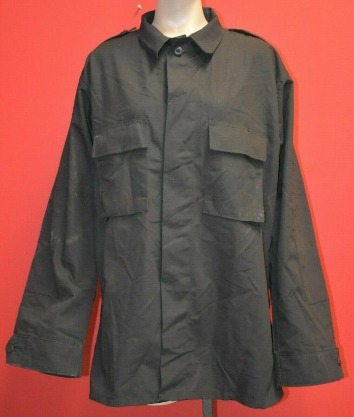 NWT MENS TRU-GEAR TRU-SPEC LONG SLEEVE SHIRT, SWAT EMT POLICE, BLACK, LARGE-LONG