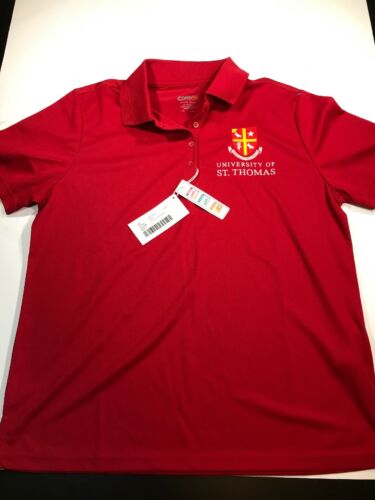 Large Ladies University Of Saint Thomas Classic Red Polo Shirt Core365 NWT