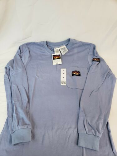 Brand New! Rasco FR Flame Resistant Long Sleeve T-Shirt Size Small.  Work Blue