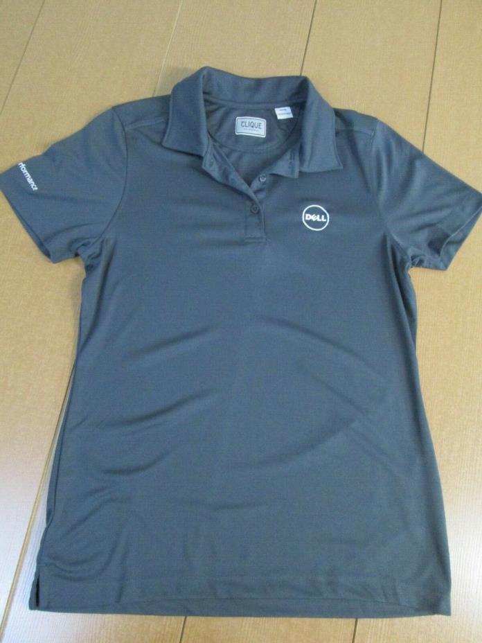 Womens Dell Computers I.T. Grey Golf Polo Employee Uniform Shirt M