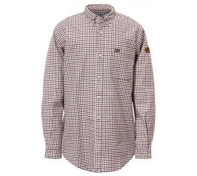 Caterpillar Flame Resistant Plaid Work Shirt, Soma Plaid, Extra Large, 1610003-1