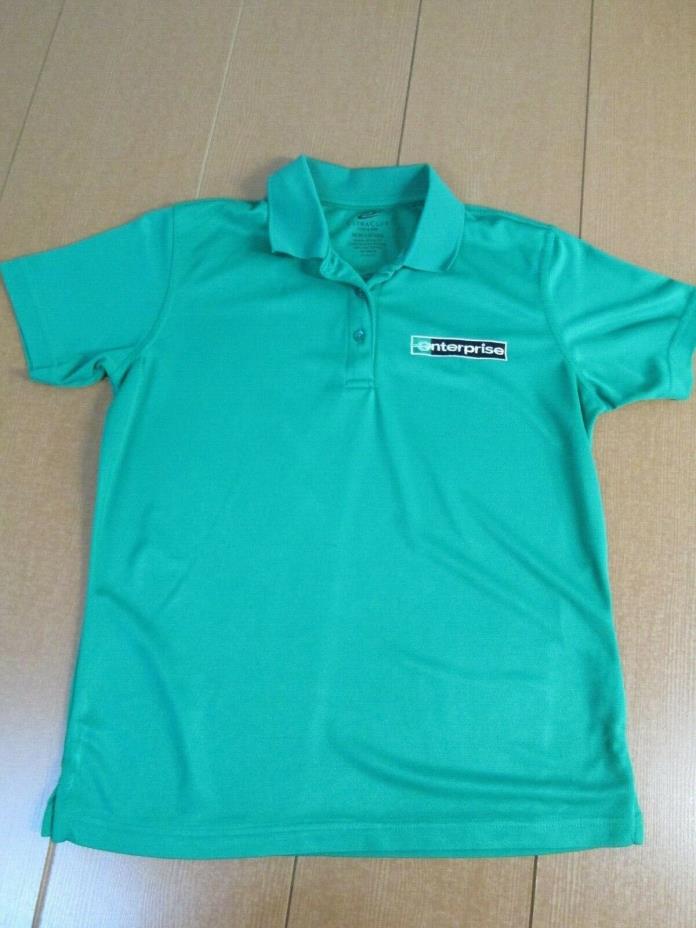 Womens Enterprise Rental Green Golf Polo Employee Uniform Shirt S