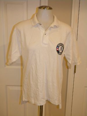 AmeriCorps NCCC Polo Shirt Sz Small Short Sleeve White 100% Cotton Collar Women