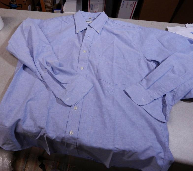 NEW Taco Bell  Uniform Work Oxford Button Down Men's Shirt Blue 16 1/2 34-35