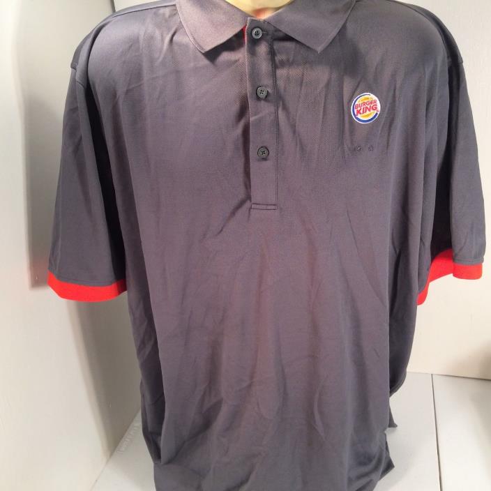 Burger King Unisex Crew Polo Grey NEW XL 2XL 3XL 5XL Brand New, Fast Shipping