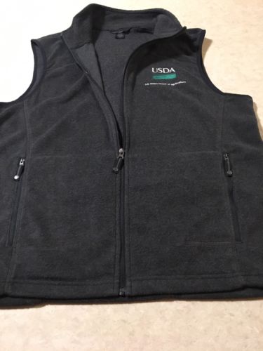 USDA Vest United States Department of Agriculture Size L Large Zip Fleece NEW