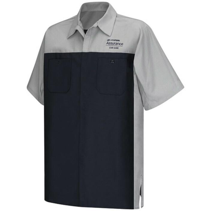 3 NEW RED KAP Short Sleeve Hyundai Assurance Car Care Technician Work Shirts L