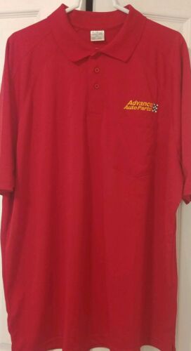 Advance Auto Parts Employee Red Polo Shirt Size XLarge Pocket