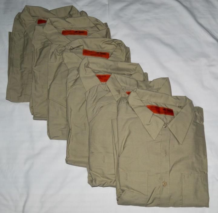 Work Shirt - MENS Long Sleeve Size 4XL-XLN -Red Kap  NEW  One lot of 6 Shirts
