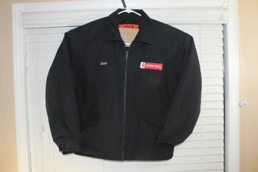 Unique Men's Red Kap Work Coat sz. XL Black Poly/Cotton Kenworth 