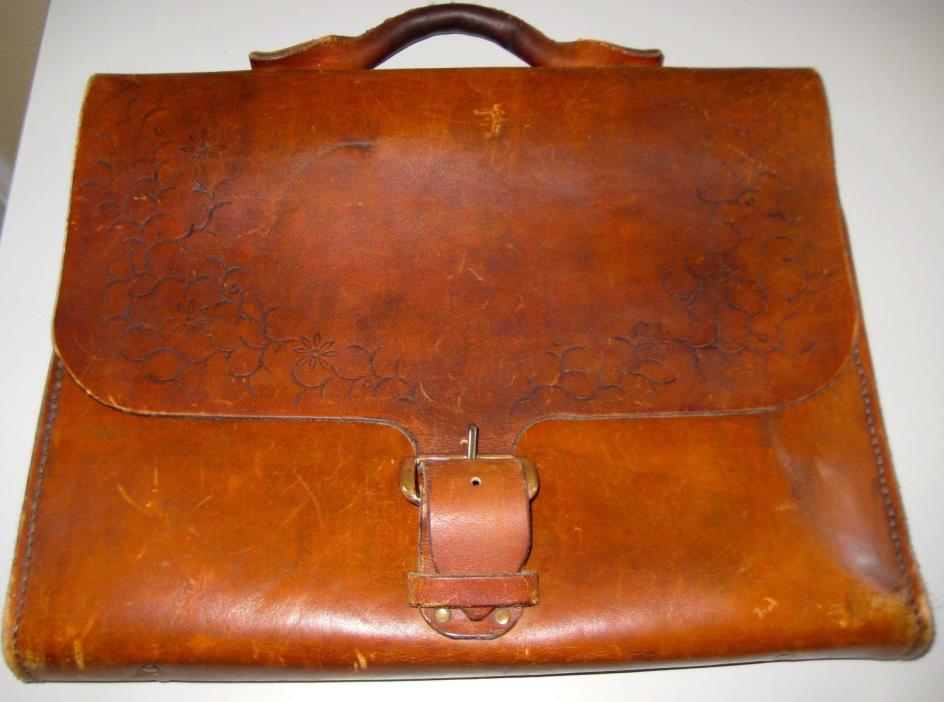 Very beautiful Women's / Mens leather document / laptop/ briefcase HANDMADE