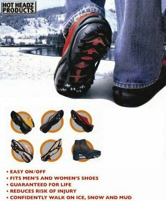 Hot Headz No-Slip Ice Cleats, Black, Medium