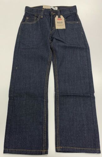 Levi's Boys' 505 Regular Fit size 8 Slim Jeans, Color Armor 22x22 NWT