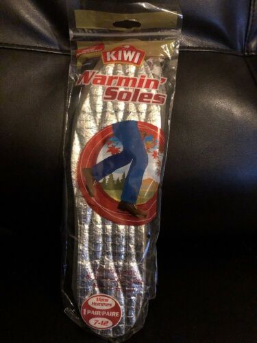 New Old Stock 2009 Discontinued Kiwi Warming Soles 7-12 Aluminum Foam Insulated