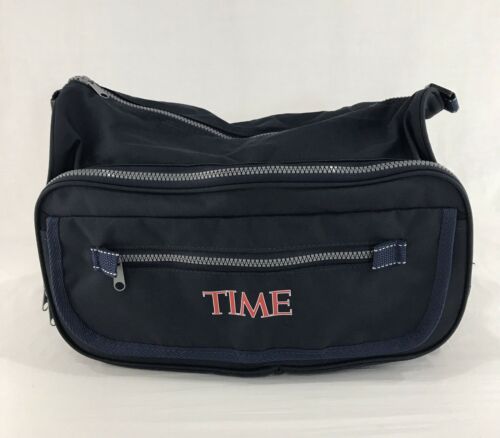 TIME Magazine Travel Duffle Bag Navy Blue New Fast Free Shipping