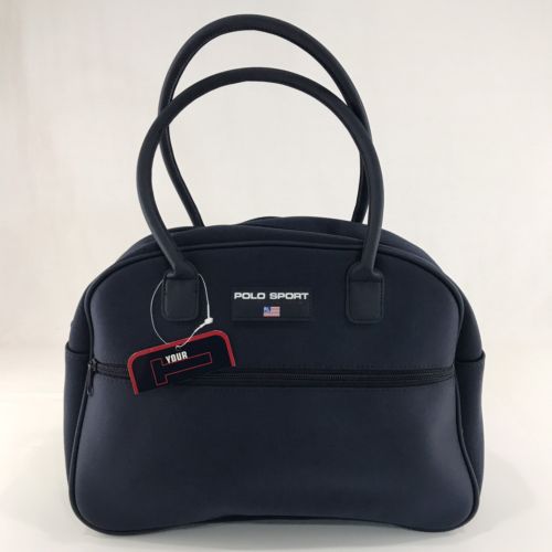 Ralph Lauren Polo Sport Bowler Bag Navy Blue Vintage 90's Travel Duffle