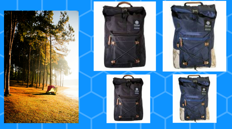 Lot 10 Roll Top BACKPACK COLOR BLACK CAMPING,MOCHILA ,19'' X 17'' OPEN 30'' X 17