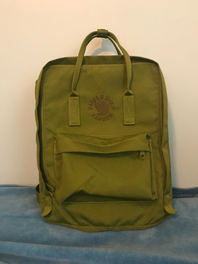 fjallraven kanken backpack 16l, re-kanken in spring green
