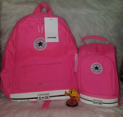 CONVERSE COMBO BACKPACK CHUCK TAYLOR ALL STAR PINK BOOKBAG- INSULATED LUNCH BOX