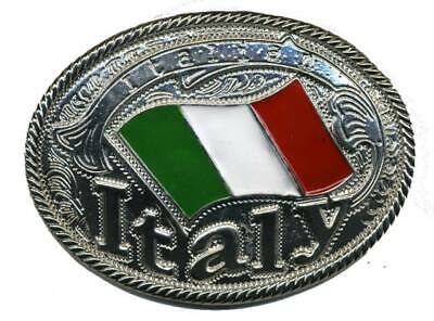 Italy Belt Buckle Italian Flag FAST USA SHIPPING