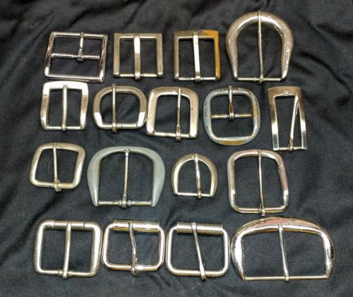 Lot of 17 assorted metal Belt Buckles leather crafts DIY 1-1/8