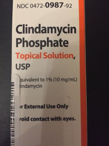 CLINDAMYCIN PHOSPHATE1% Topical Solution BIG 60 mL Treats Acne Actavis Exp 05/19