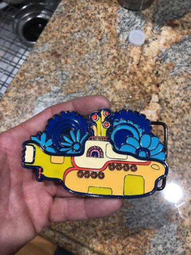 BEATLES  Pop Rock and Roll Band YELLOW SUBMARINE Metal BELT BUCKLE 4-1/2