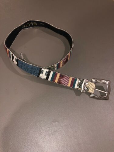 Century Canada Silver Etched Belt with Buckle Made in Canada