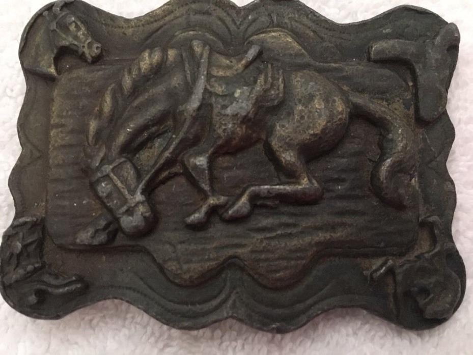 WESTERN BUCKIN BRONCO HORSE BELT BUCKLE...APPROX SIZE    3 1/4 x 2 1/4