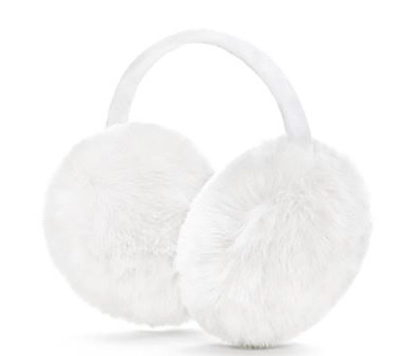 ARIANA GRANDE Cloud Cozy Oversized Plush White Earmuffs Faux Fur Boxed New