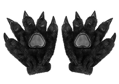 Unisex Halloween Cosplay Gloves Animal Costume Dinasour Cat Paw Claw Wolf Gloves
