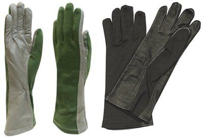 Fire Resistant Flight Gloves 9 BLACK Mens Accessory
